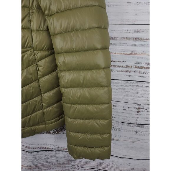 Sam Edelman Small Lightweight Green Puffer Jacket w/ Drawstring Travel Bag NEW - Picture 4 of 8